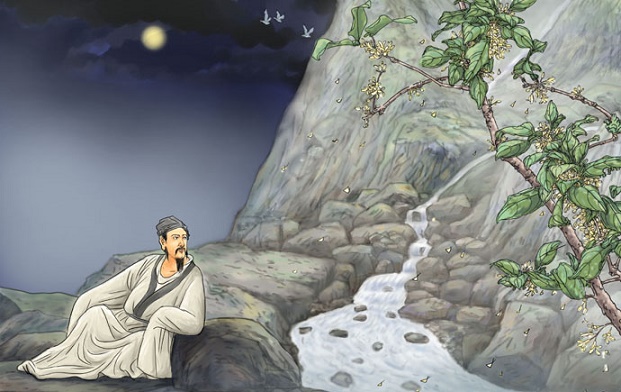 《鸟鸣涧》王维唐诗注释翻译赏析-古诗迷