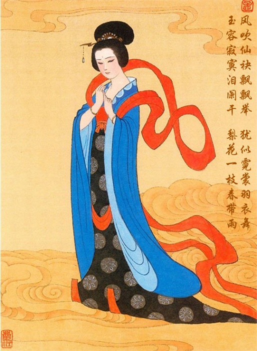 风吹仙袂飘飘举，犹似霓裳羽衣舞。全诗意思及赏析-古诗迷