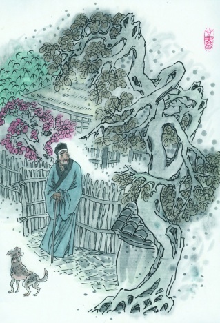 寒山转苍翠,秋水日潺湲。全诗意思及赏析-古诗迷