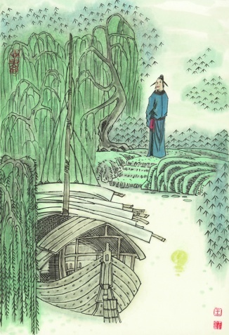 沧江好烟月,门系钓鱼船。全诗意思及赏析-古诗迷