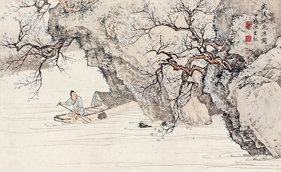 渔舟逐水爱山春,两岸桃花夹古津。全诗意思及赏析-古诗迷