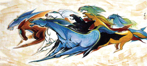 可怜九马争神骏，顾视清高气深稳。全诗意思及赏析-古诗迷