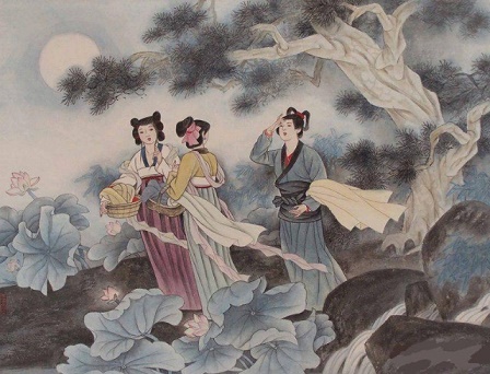 竹喧归浣女,莲动下渔舟。全诗意思及赏析-古诗迷