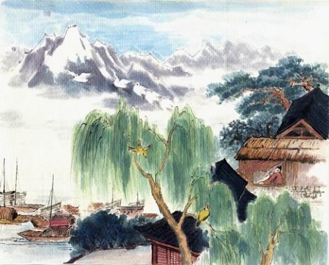 两个黄鹂鸣翠柳，一行白鹭上青天。全诗意思及赏析-古诗迷