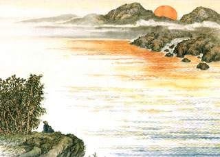 一道残阳铺水中,半江瑟瑟半江红。全诗意思及赏析-古诗迷