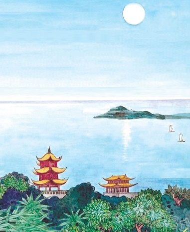 遥望洞庭山水翠,白银盘里一青螺。全诗意思及赏析-古诗迷