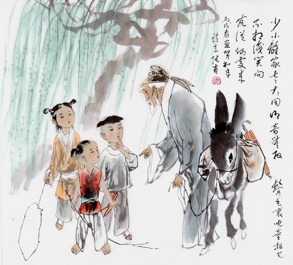 少小离家老大回，乡音无改鬓毛衰。全诗意思及赏析-古诗迷