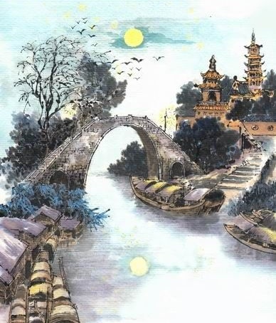 月落乌啼霜满天，江枫渔火对愁眠。全诗意思及赏析-古诗迷