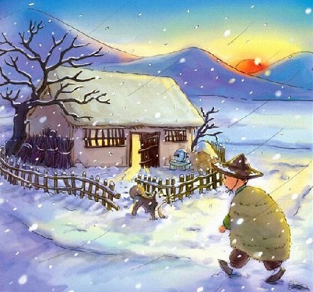 柴门闻犬吠，风雪夜归人。全诗意思及赏析-古诗迷