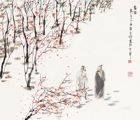 白雪却嫌春色晚，故穿庭树作飞花。全诗意思及赏析-古诗迷