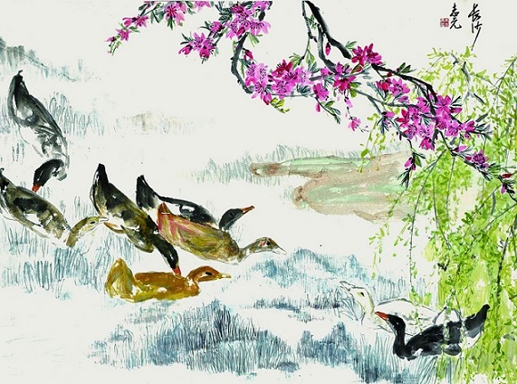 阴阴溪曲绿交加，小雨翻萍上浅沙。全诗意思及赏析-古诗迷