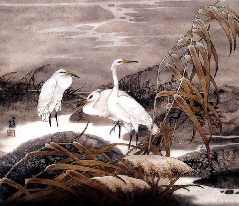 天寒水鸟自相依,十百为群戏落晖。全诗意思及赏析-古诗迷