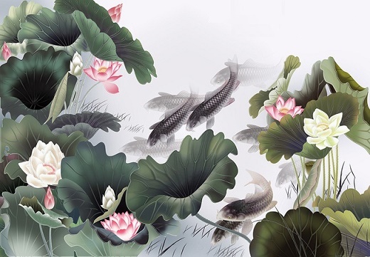 鱼戏莲叶东，鱼戏莲叶西，鱼戏莲叶南，鱼戏莲叶北。-古诗迷