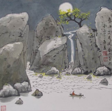 不知乘月几人归，落月摇情满江树。全诗意思及赏析-古诗迷