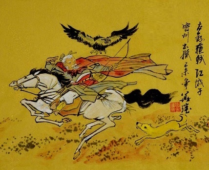 左牵黄，右擎苍，锦帽貂裘，千骑卷平冈。全诗词意思及赏析-古诗迷