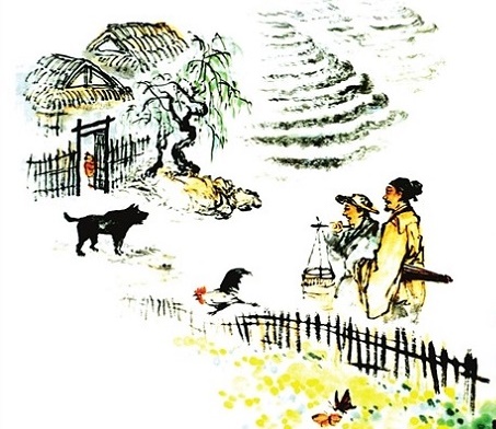 日长篱落无人过，惟有蜻蜓蛱蝶飞。全诗意思及赏析-古诗迷