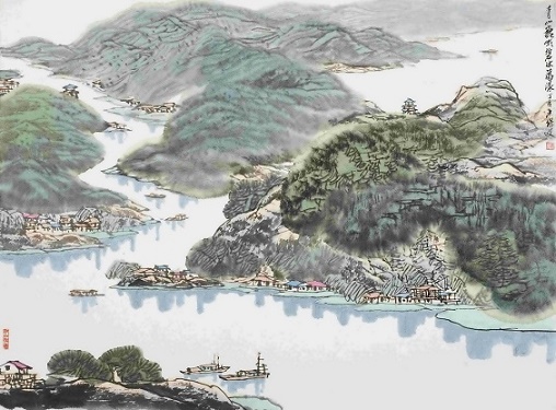 斜阳流水推篷坐，翠色随人欲上船。全诗意思及赏析-古诗迷