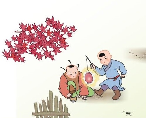 知有儿童挑促织,夜深篱落一灯明。全诗意思及赏析-古诗迷