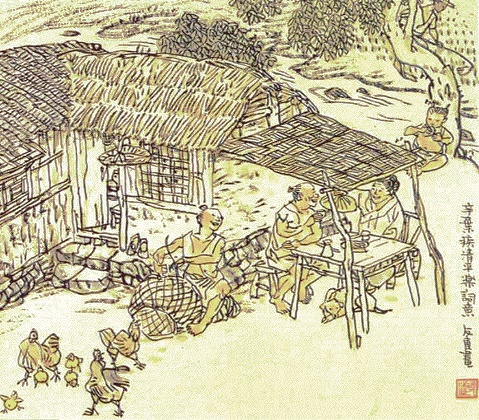 最喜小儿亡赖，溪头卧剥莲蓬。全诗词意思及赏析-古诗迷