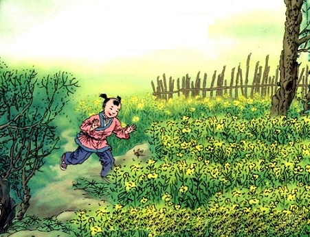 儿童急走追黄蝶，飞入菜花无处寻。全诗意思及赏析-古诗迷