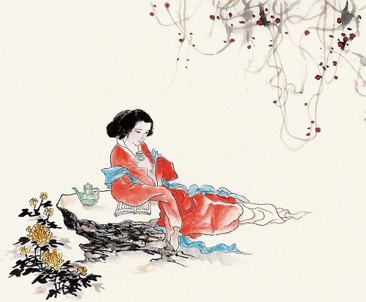 东篱把酒黄昏后，有暗香盈袖。全诗词意思及赏析-古诗迷