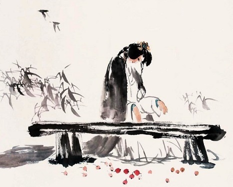 谁把钿筝移玉柱，穿帘海燕双飞去。全诗词意思及赏析-古诗迷