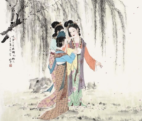 结伴踏青去好，平头鞋子小双鸾。全诗词意思及赏析-古诗迷