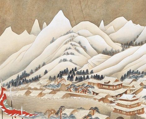 胡马嘶风。汉旗翻雪,彤云又吐,一竿残照。全诗词意思及赏析-古诗迷